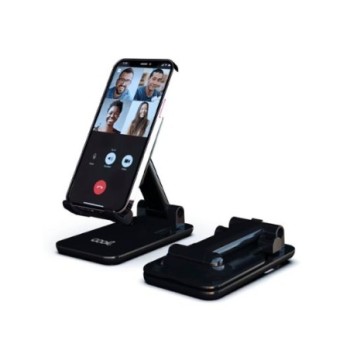 soporte universal smartphone cool negro antideslizante plegable compacto 120x75x20mm