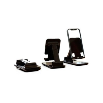 soporte universal smartphone cool negro antideslizante plegable compacto 120x75x20mm
