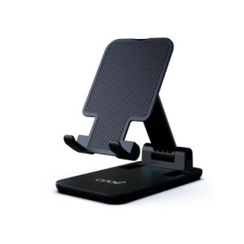soporte universal smartphone cool negro antideslizante plegable compacto 120x75x20mm