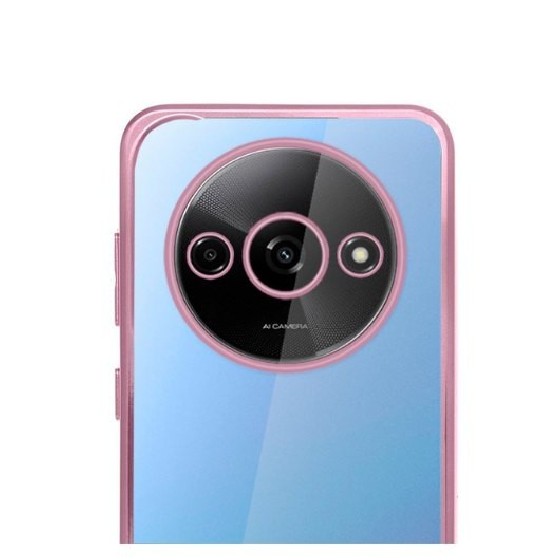 funda cool xiaomi redmi a3 borde metalizado rosa funda cool xiaomi redmi a3 borde metalizado rosa 0