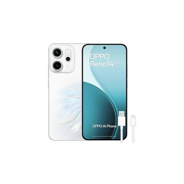 oppo oppo reno14 5g  12gb 256gb opal white+cable