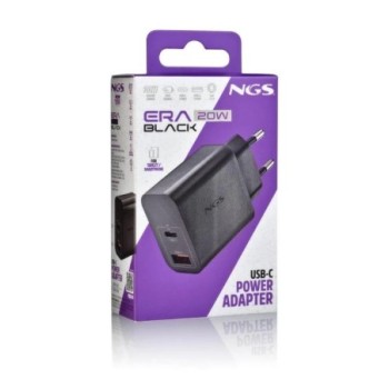 ngs cargador gan ultrarapido 20w usb c+ usb a