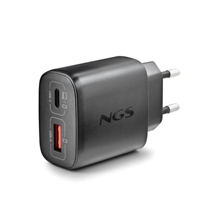 ngs cargador gan ultrarapido 45w usb c+ usb a