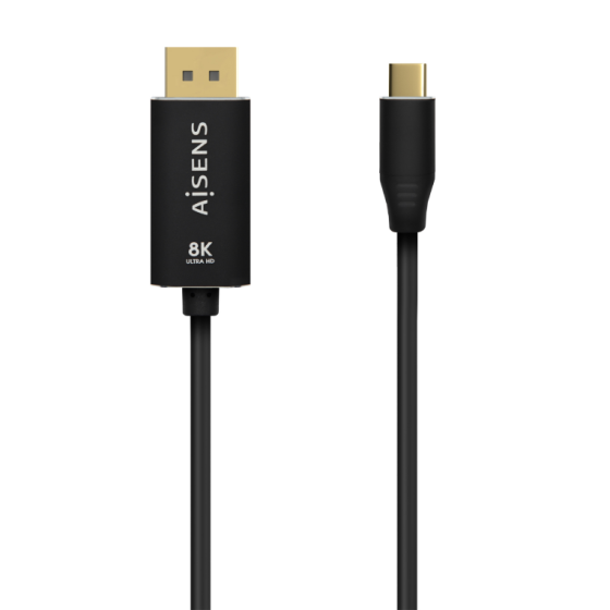 cable conversor aisens aluminio usb c a displayport 8k60hz 1.8m
