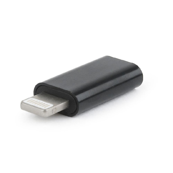 adaptador gembird usb tipo c 8 pin negro