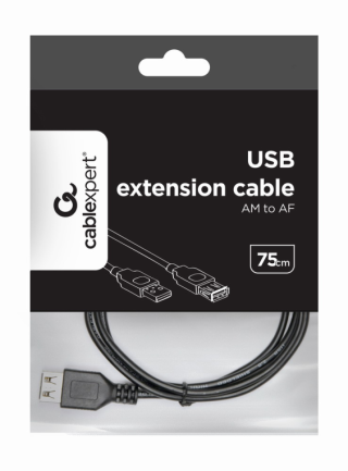 cable usb gembird de extension macho hembra 0.75m
