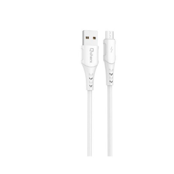 cable micro qcharx athens 2m 2m usb a micro 3a blanco pvc