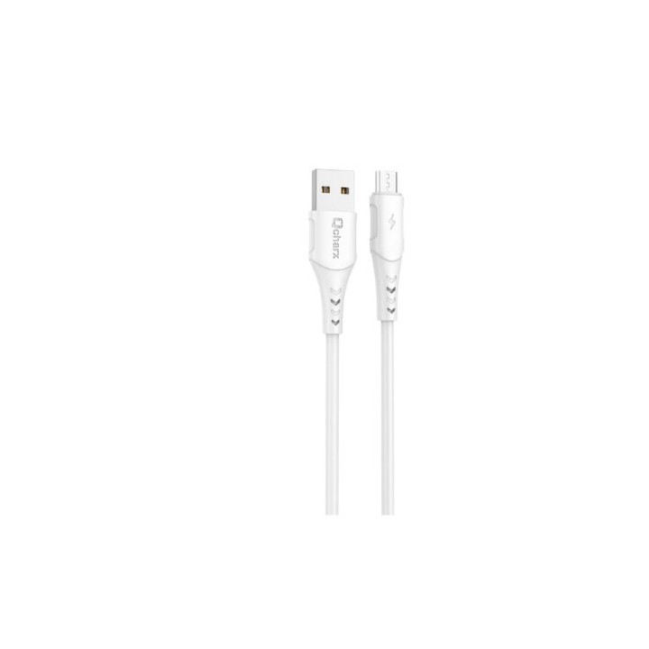 cable micro qcharx athens 2m 2m usb a micro 3a blanco pvc