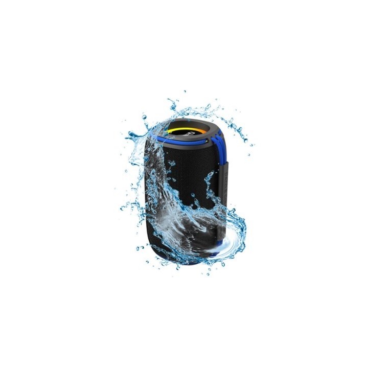 altavoz qcharx flow 15w bluetooth 5,3 negro asa azul