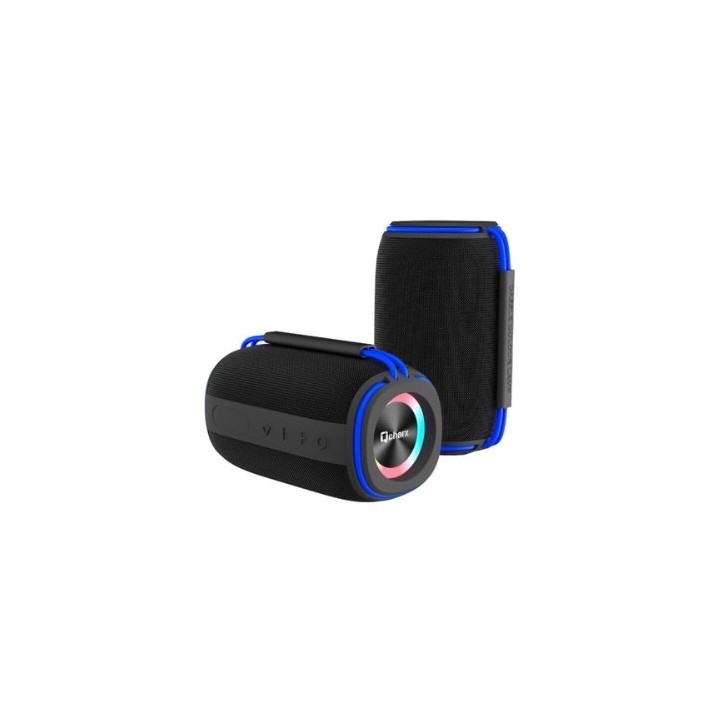 altavoz qcharx flow 15w bluetooth 5,3 negro asa azul
