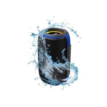 altavoz qcharx flow 15w bluetooth 5,3 negro asa azul