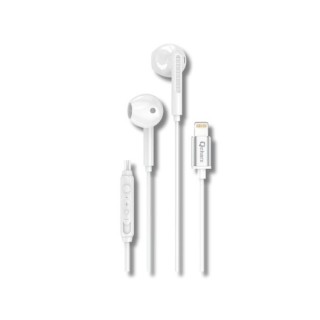 auricular qcharx beat lightning cable lightning blanco