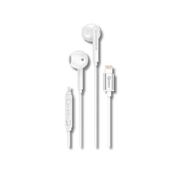 auricular qcharx beat lightning cable lightning blanco