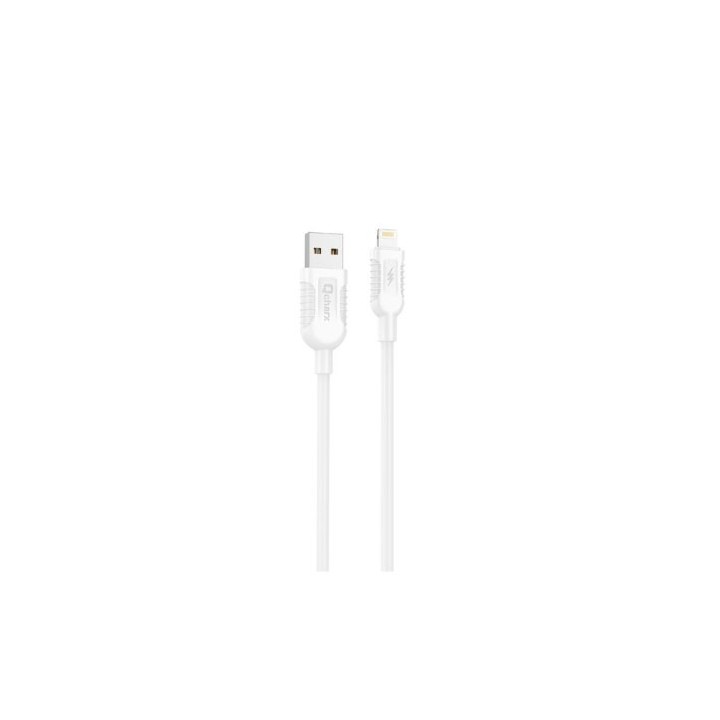 cable lightning qcharx athens 1m 1m usb a lightning 3a blanco pvc