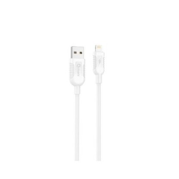 cable lightning qcharx athens 1m 1m usb a lightning 3a blanco pvc