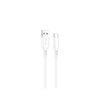 cable tipo c qcharx tokio 1m 1m usb a tipo c 3a blanco silicona