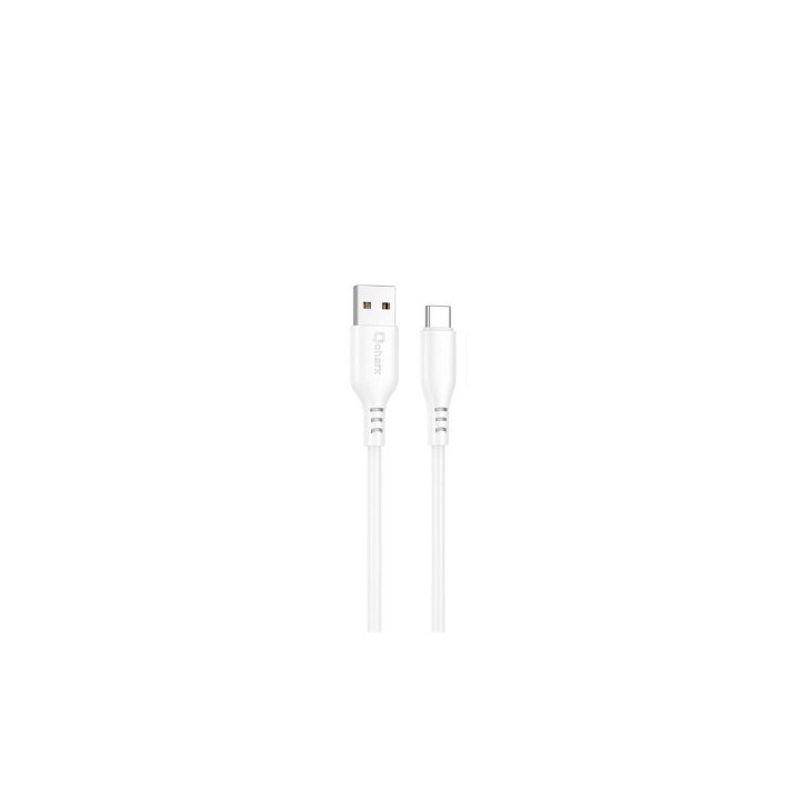 cable tipo c qcharx tokio 1m 1m usb a tipo c 3a blanco silicona