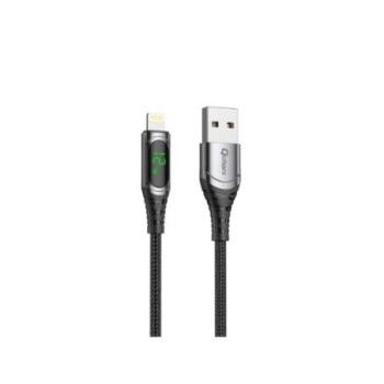 cable lightning qcharx formentera 1m 1m usb a lightning 3a negro cordon display
