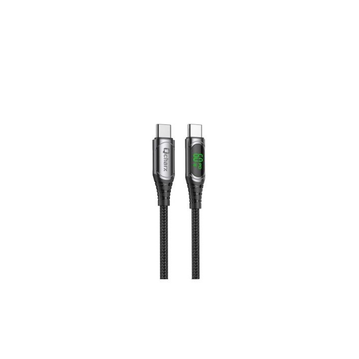 cable tipo c qcharx ibiza 1m 1m c a tipo c 60w negro cordon display