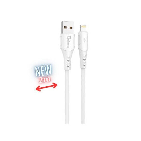 cable lightning qcharx athens 2m 2m usb a lightning 3a blanco pvc