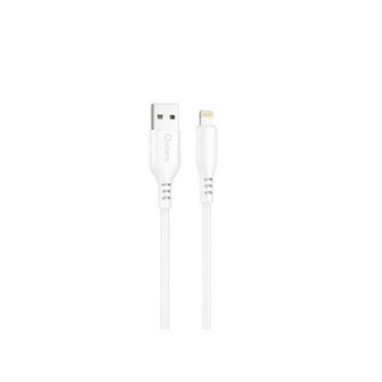 cable lightning qcharx tokio 1m 1m usb a lightning 3a blanco silicona