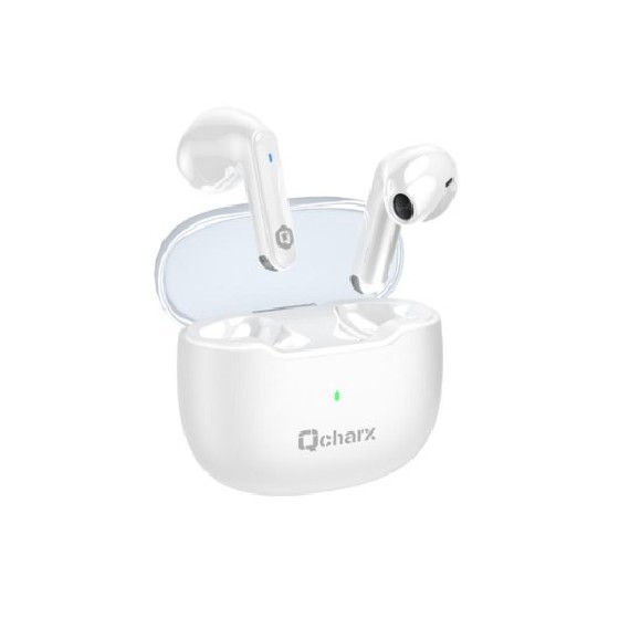auricular qcharx harmony inalambrico bluetooth 5,3 blanco