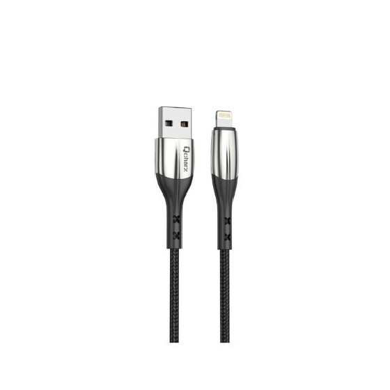 cable lightning qcharx toronto 1m 1m usb a lightning 3a negro cordon zinc