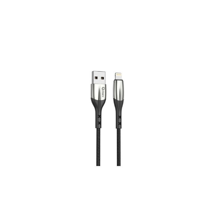 cable lightning qcharx toronto 1m 1m usb a lightning 3a negro cordon zinc