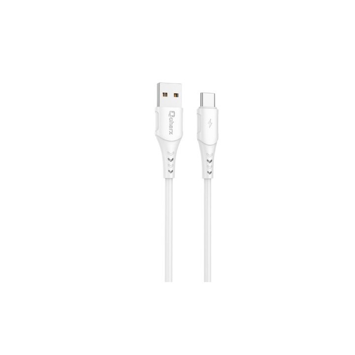 cable tipo c qcharx athens 2m 2m usb a tipo c 3a blanco pvc