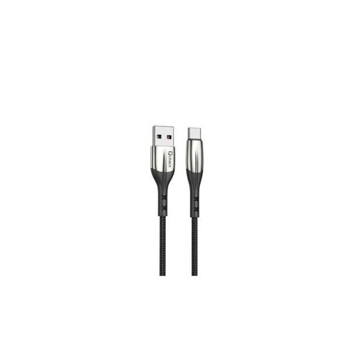 cable tipo c qcharx toronto 1m 1m usb a tipo c 3a negro cordon zinc