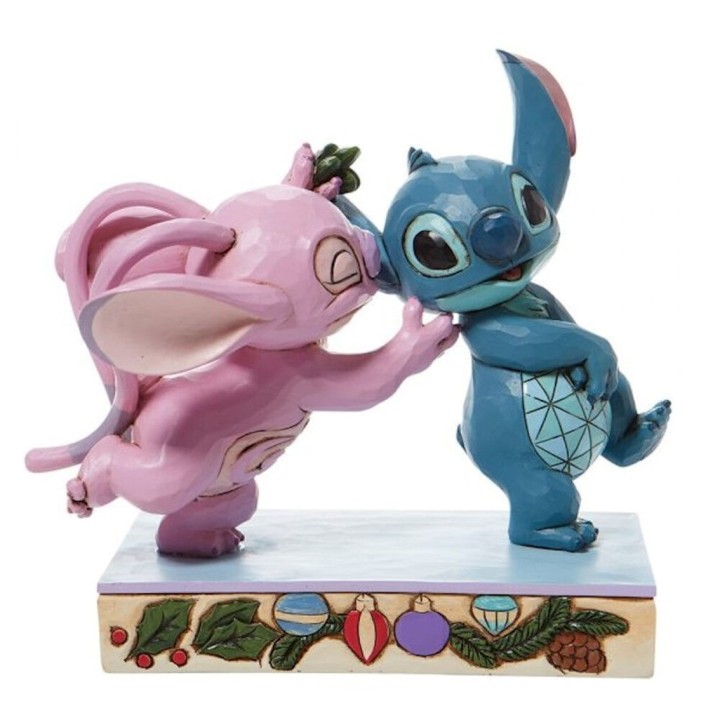 enesco figura enesco disney lilo & stitch stitch y angel con muerdago