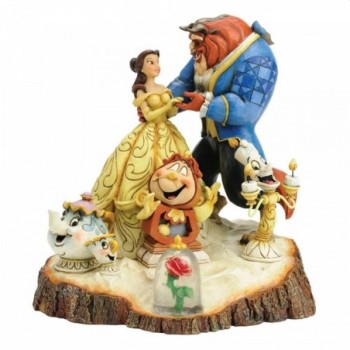enesco figura enesco disney la bella y la bestia by heart