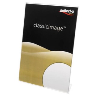 deflecto expositor de sobremesa en forma l poliestireno a5 vertical deflecto 47501