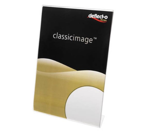 deflecto expositor de sobremesa en forma l poliestireno a5 vertical deflecto 47501