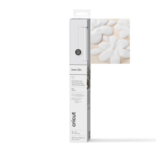 cricut cricut puff iron on white  30x48cm