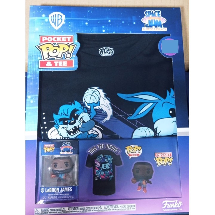 funko pop & tee space jam looney tunes lebron james funko + camiseta talla l