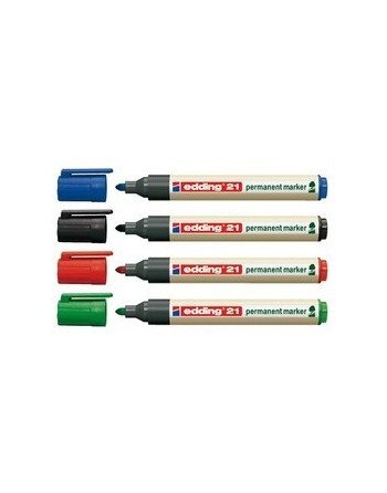 edding marcador permanente edding ecoline 21 color rojo edding 21 002  pack  10 unidades