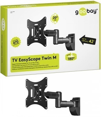 wentronic tv easyscope twin m. maximo peso  capacidad   30 kg, tamano minimo de pantalla  43,18 cm