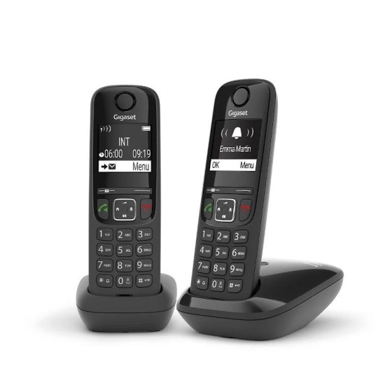 gigaset as690 inalambrico dect duo negro