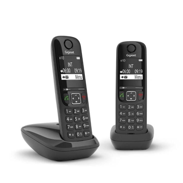 gigaset as690 inalambrico dect duo negro