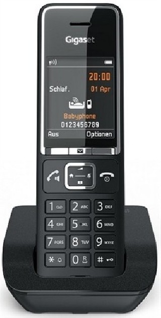 gigaset gigaset comfort 550 telefono dect identificador de llamadas negro