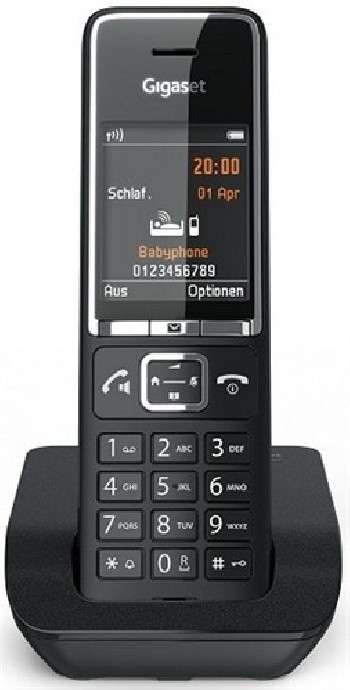 gigaset gigaset comfort 550 telefono dect identificador de llamadas negro