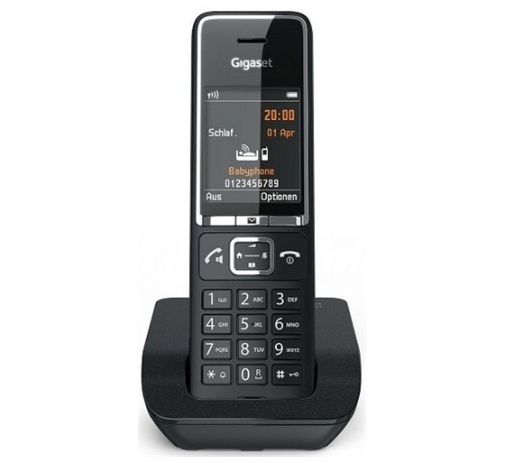 gigaset gigaset comfort 550 telefono dect identificador de llamadas negro