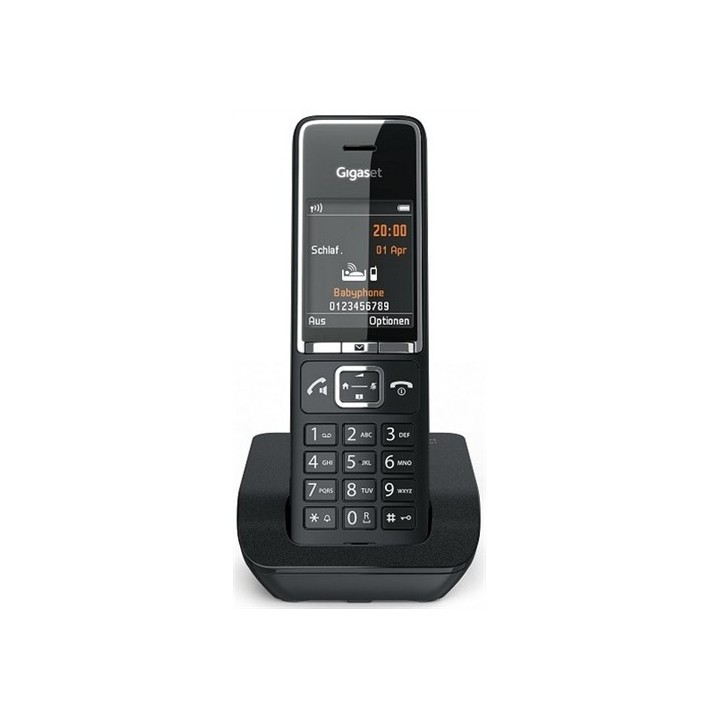 gigaset gigaset comfort 550 telefono dect identificador de llamadas negro