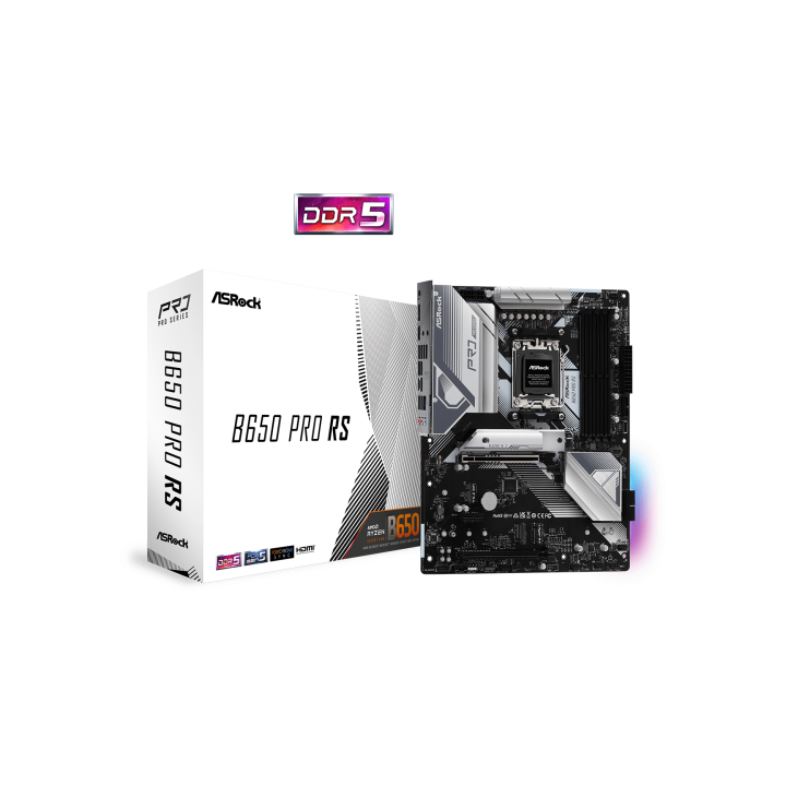 asrock asrock b650 pro rs amd b650 zocalo am5 atx