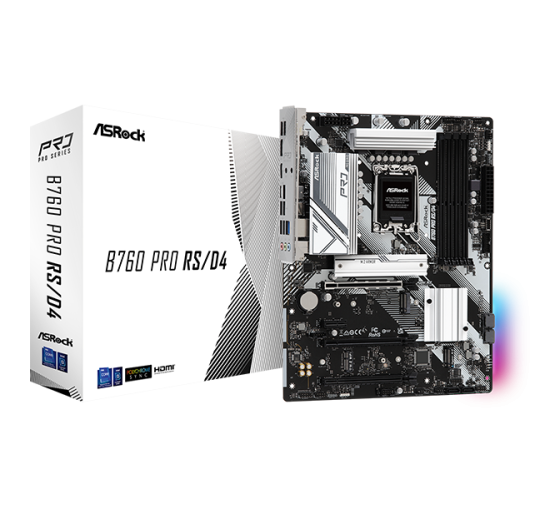 asrock asrock b760 pro rs/d4 intel b760 lga 1700 atx