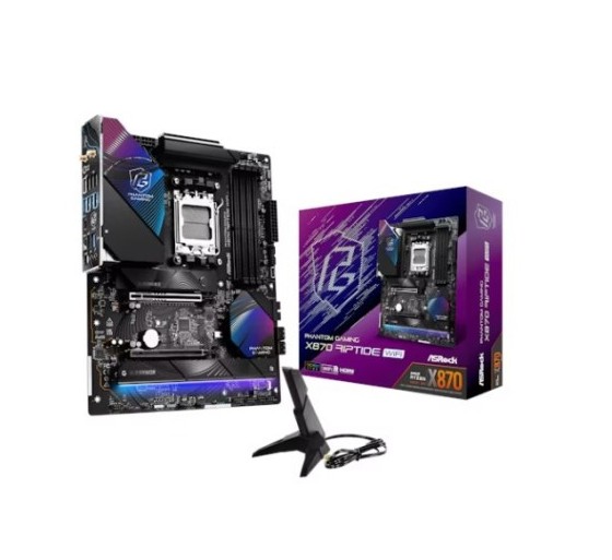 asrock placa asrock x870 riptide wifi,amd,am5,x870,4ddr5,256gb,2usb4+hdmi,4sata3,3m.2,2usb4,9usb3.2,