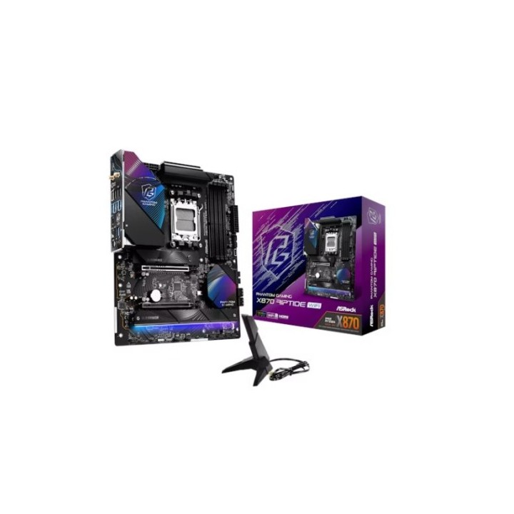 asrock placa asrock x870 riptide wifi,amd,am5,x870,4ddr5,256gb,2usb4+hdmi,4sata3,3m.2,2usb4,9usb3.2,