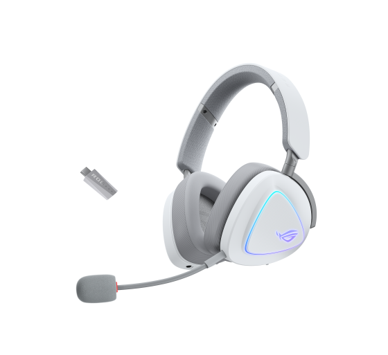 asus auriculares asus rog delta ii  white