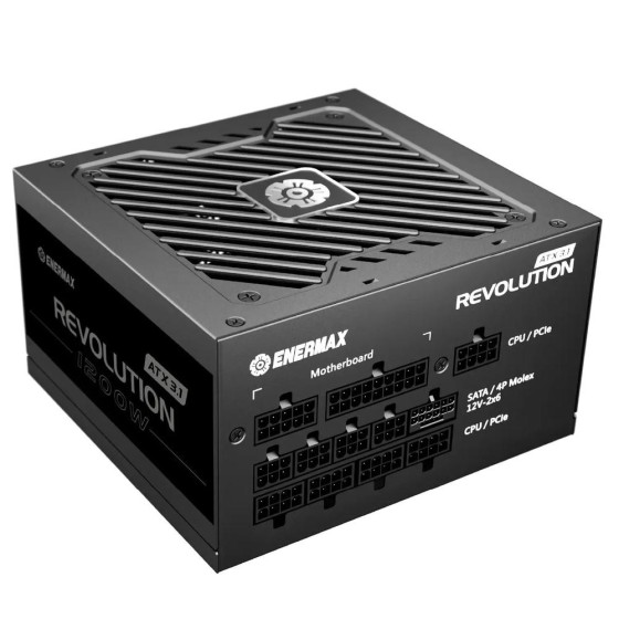 enermax fuente de alimentacion enermax revolution atx 3.1 1200w 80+ gold modular